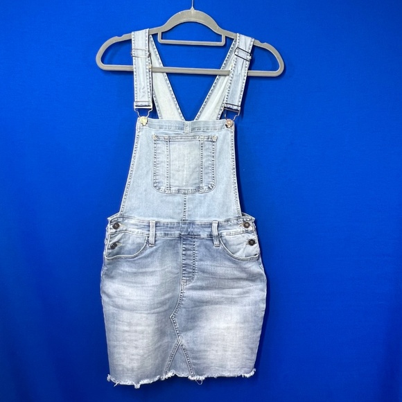 |•KANCAN•| Denim Overalls Skirt/Romper Stretch Size Medium - Picture 4 of 12